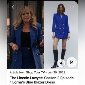 Blazer Dress as seen on Lorna on Lincoln Lawyer
